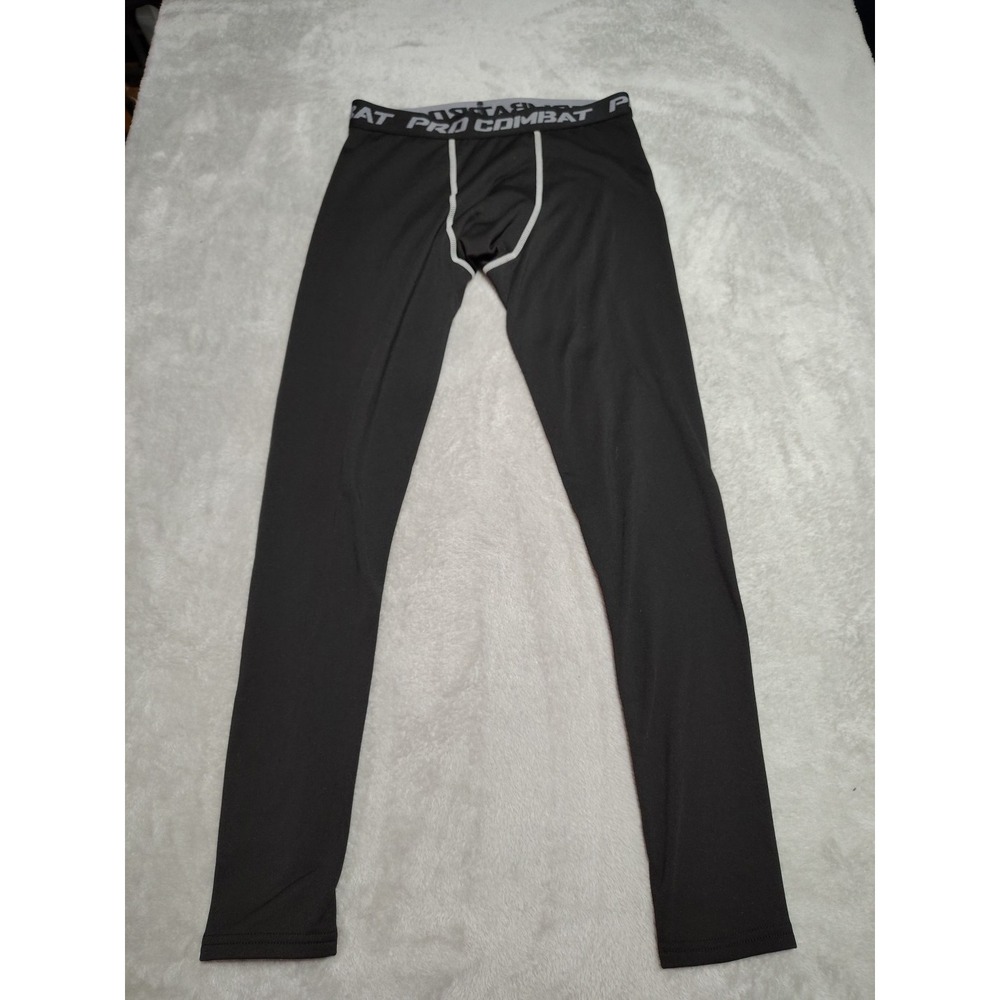 Pro Combat Compression‎ Pants Men Small Black Athletic Activity Sports Track